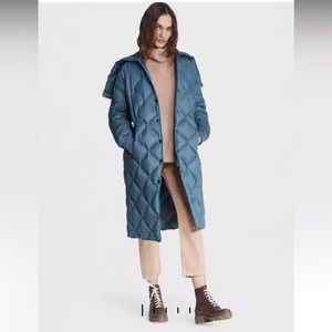 Rag and Bone light puffer coat blue grey M